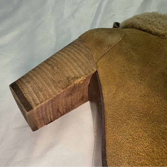 UGG Analise Lace Up Booties Women’s 10 Chestnut Brown Heeled Sheepskin Lined - Picture 10 of 13